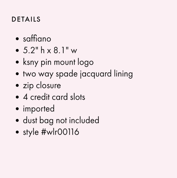 ♠️ NWT Kate Spade Bi-Colour L-Zip Wristlet - Picture 10 of 10